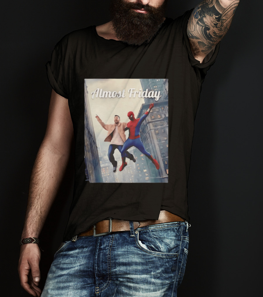 Almost Friday Lionel Messi Spider Man Cityscape Adventure T-Shirt