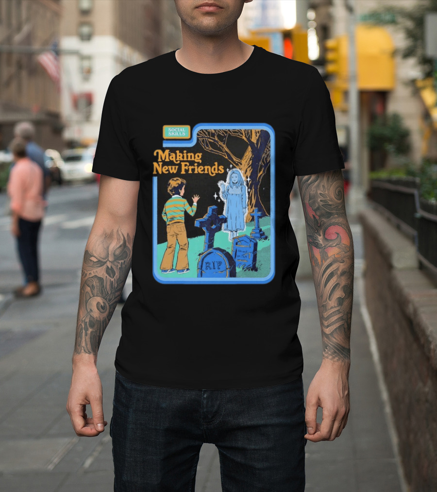 Social Skills Making New Friends Ghost RIP T-Shirt