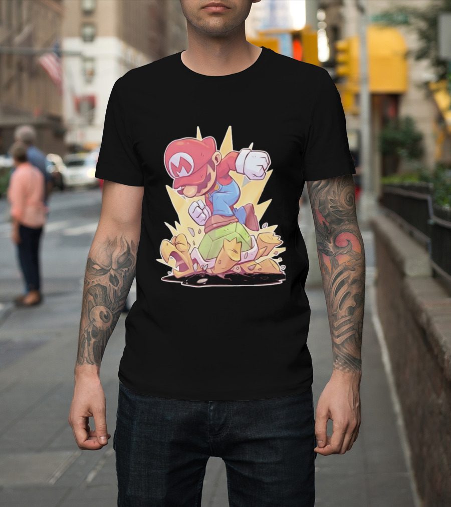 Super Mario Koopa Troopa Smash Stomp Action T-Shirt