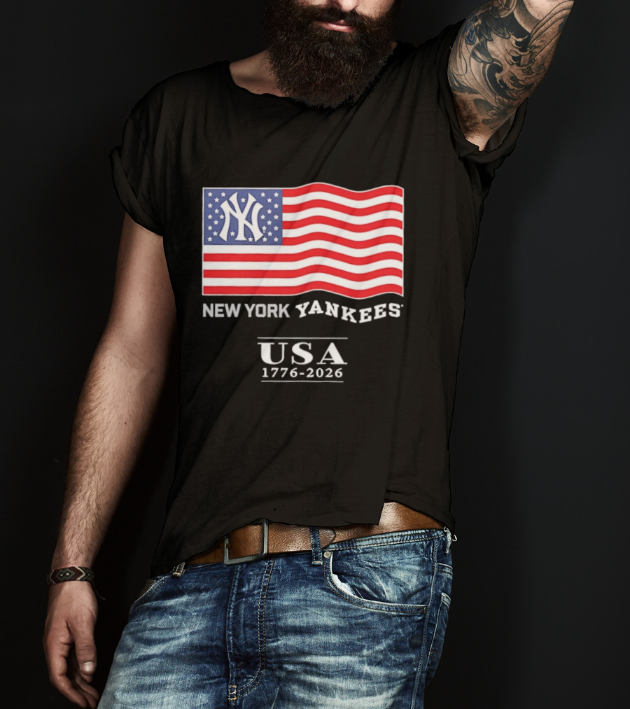 New York Yankees USA American Flag 1776 2026 4th Of July T-Shirt