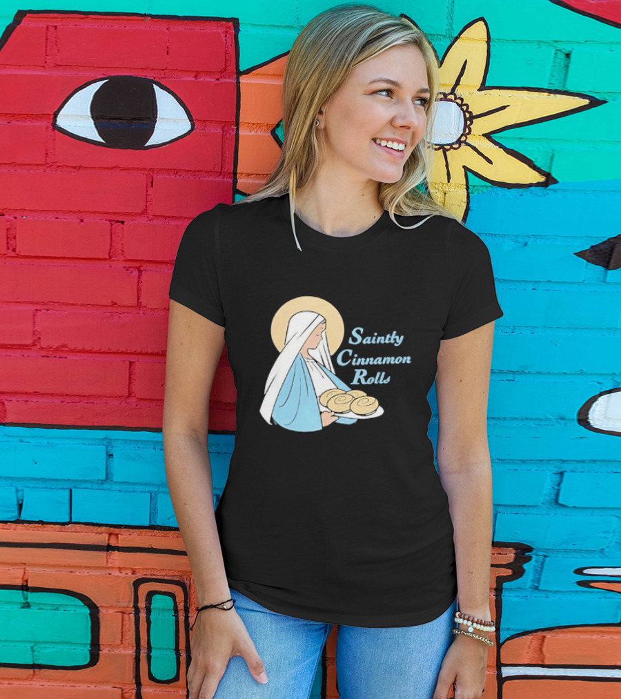 Saintly Cinnamon Roll Angelic Pastry Delight T-Shirt