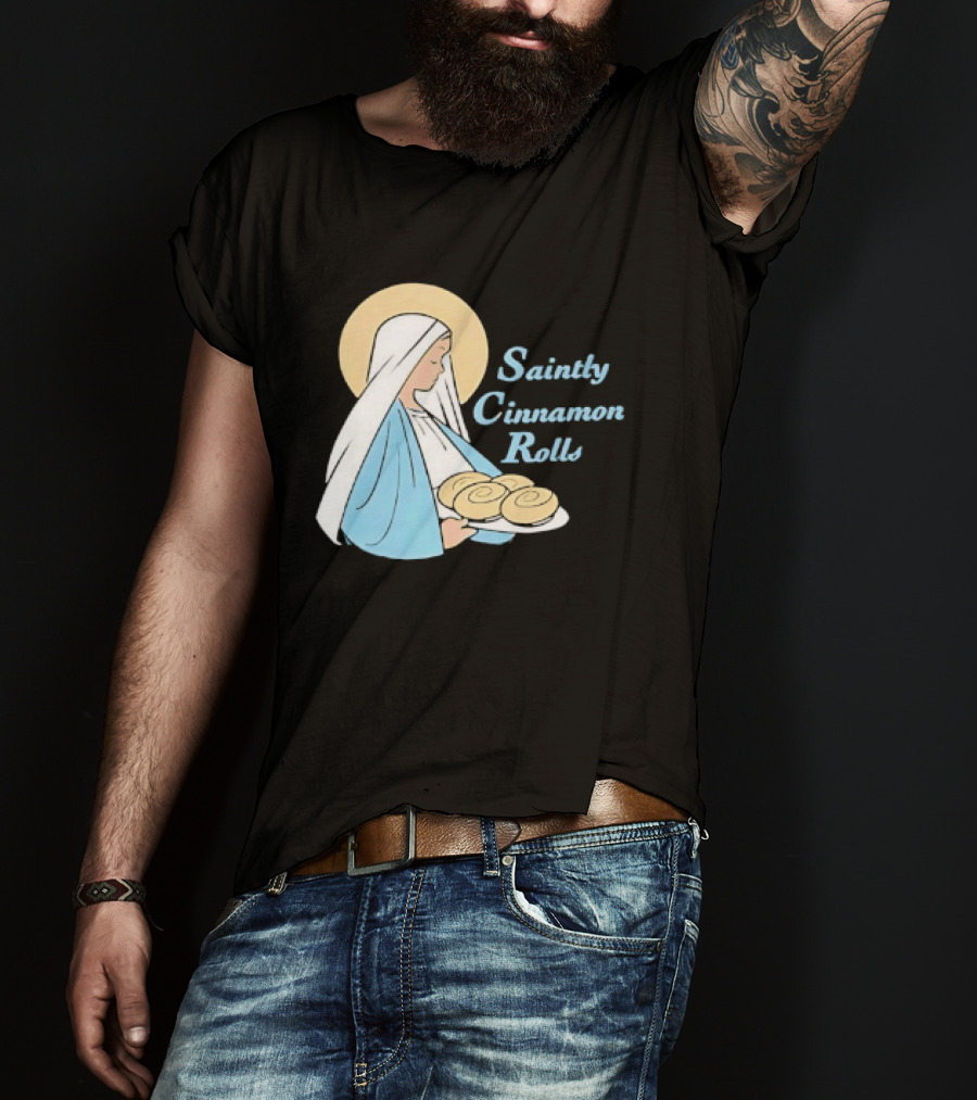 Saintly Cinnamon Roll Angelic Pastry Delight T-Shirt