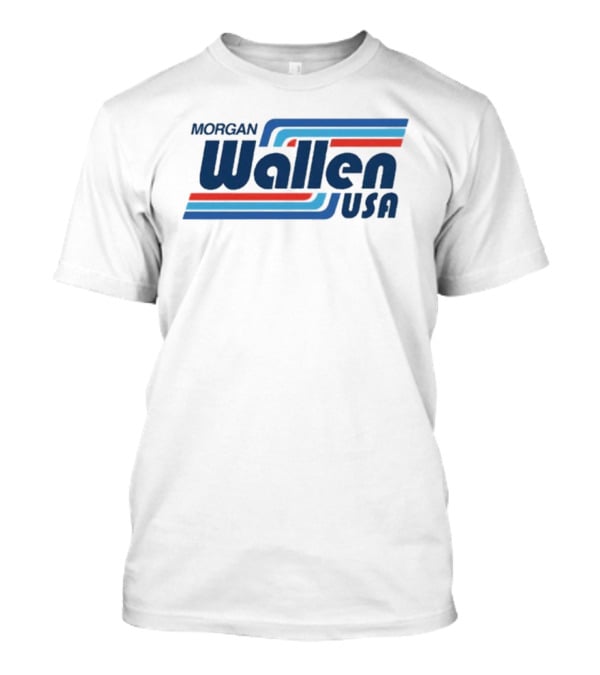 Morgan Wallen USA Vintage Style Red Blue Stripes T-Shirt