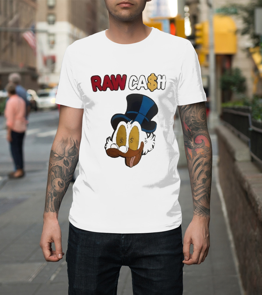 RAW CA$H Duck Eyes Dollar Sign Hat T-Shirt
