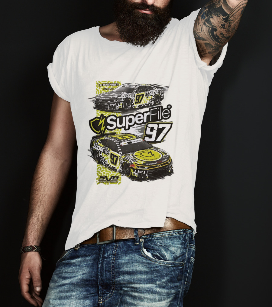 SuperFile 97 Shane Van Gisbergen NASCAR Trackhouse Racing Lefty Out There T-Shirt