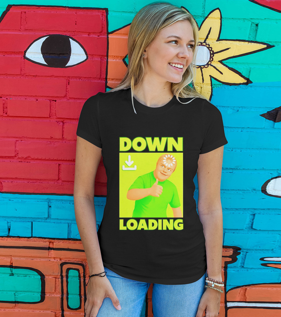 Down Loading Thumbs Up Meme Humorous Internet Guy T-Shirt