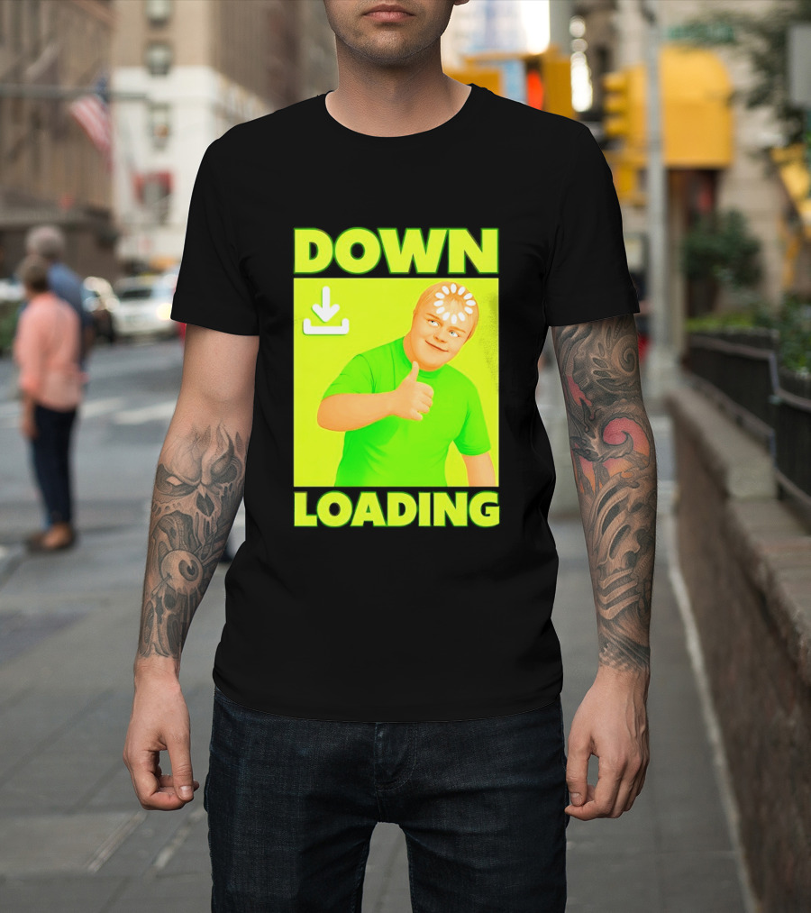 Down Loading Thumbs Up Meme Humorous Internet Guy T-Shirt