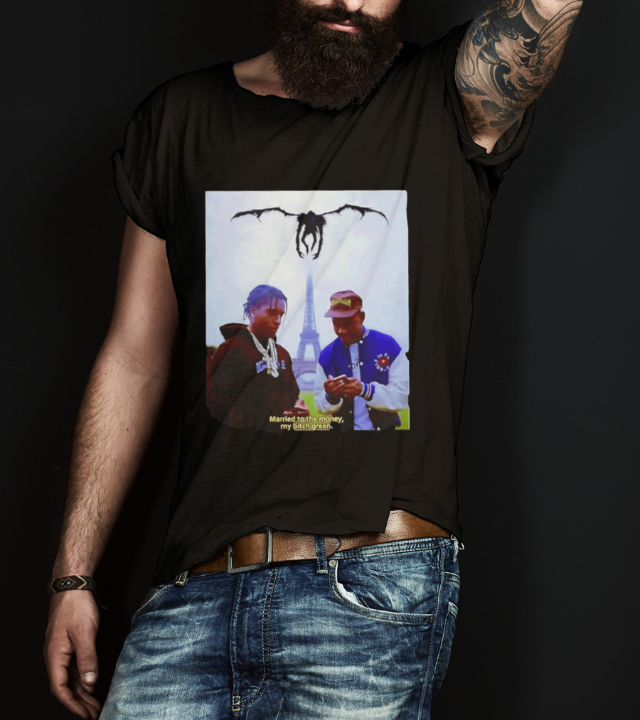 ASAP Rocky Tyler The Creator Eiffel Tower Married To The Money My Bitch Green T-Shirt