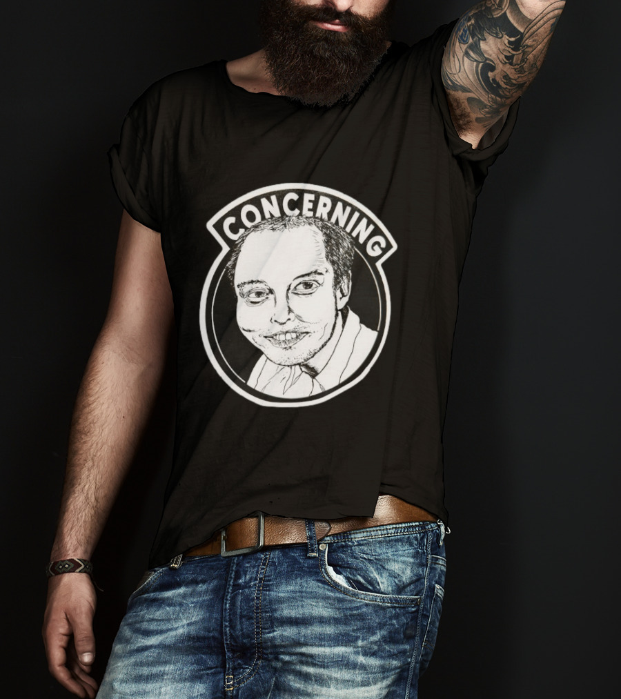 Concerning Elon Musk Meme Face Tesla Twitter T-Shirt