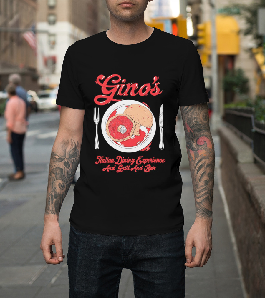 Gino's Italian Dining Experience And Grill And Bar Food Plate T-Shirt