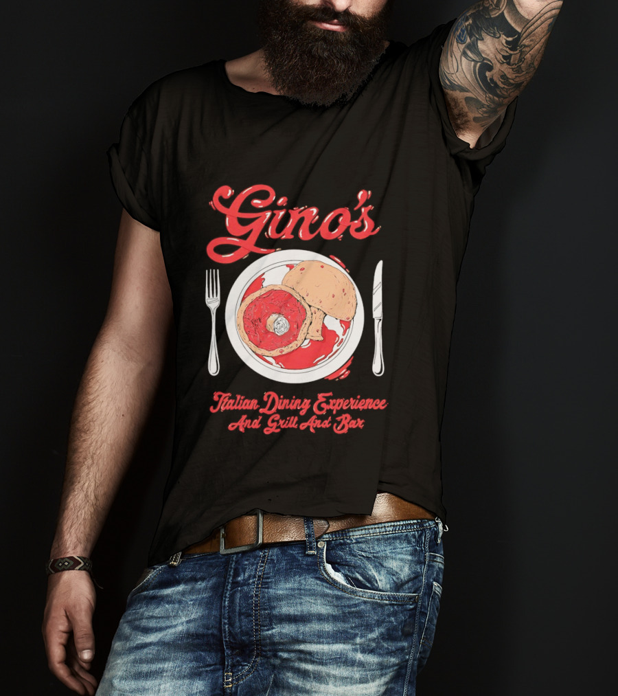 Gino's Italian Dining Experience And Grill And Bar Food Plate T-Shirt