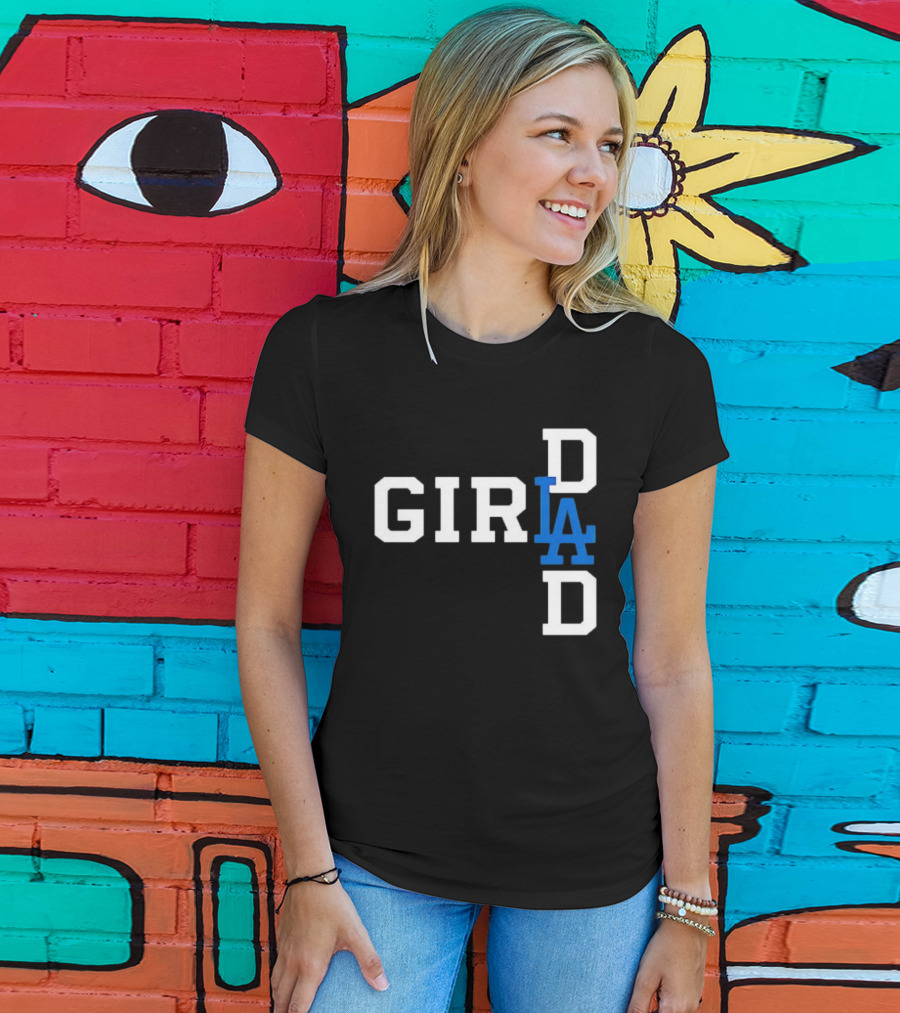 Los Angeles Dodgers MLB Girl Dad Baseball T-Shirt