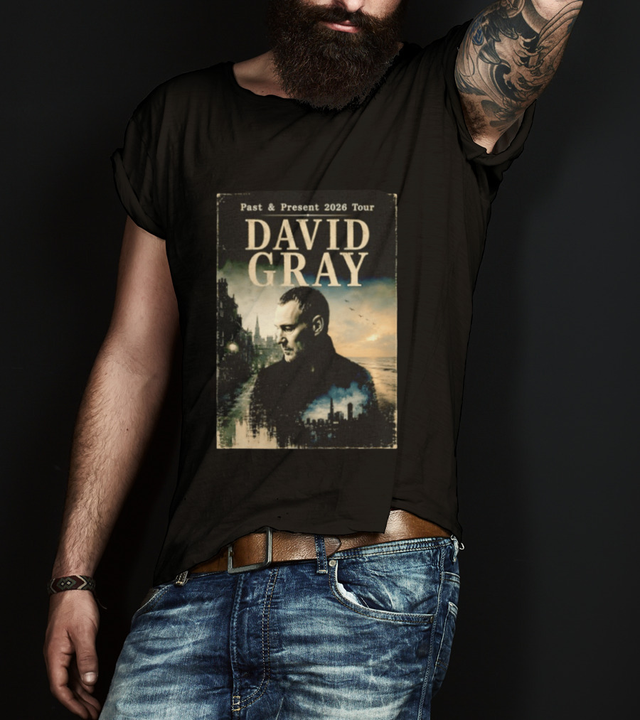 David Gray Past And Present 2026 Tour Cityscape T-Shirt