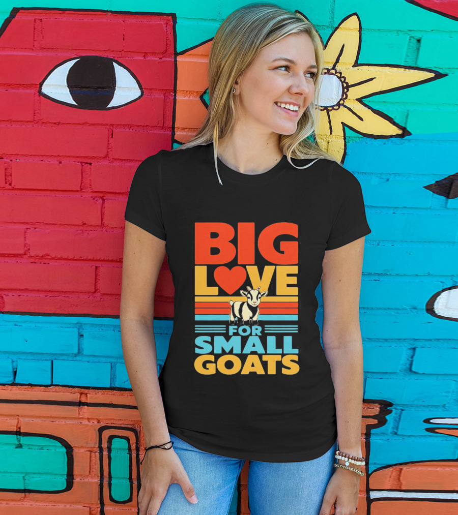 Big Love Heart For Small Goats Cute Animal T-Shirt