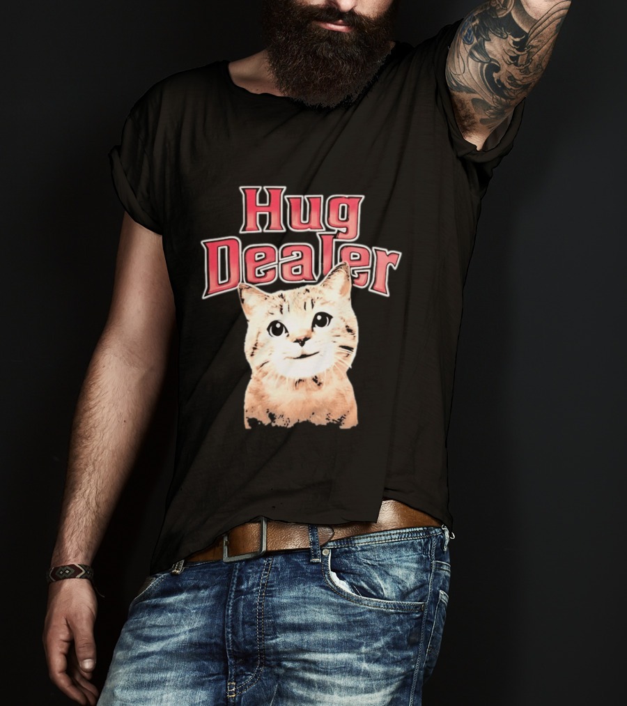 Hug Dealer Cute Tabby Cat Humor T-Shirt