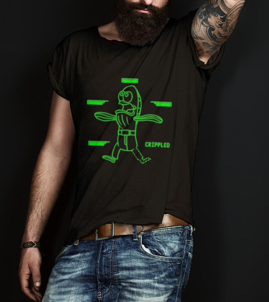 My Leg Crippled Meme Neon Green T-Shirt