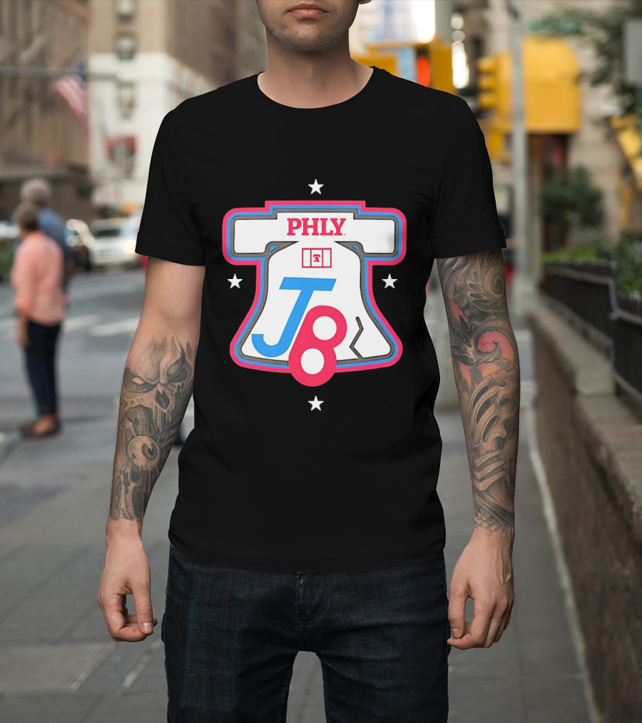 PHLY J8 Liberty Bell Stars Philadelphia Phillies T-Shirt