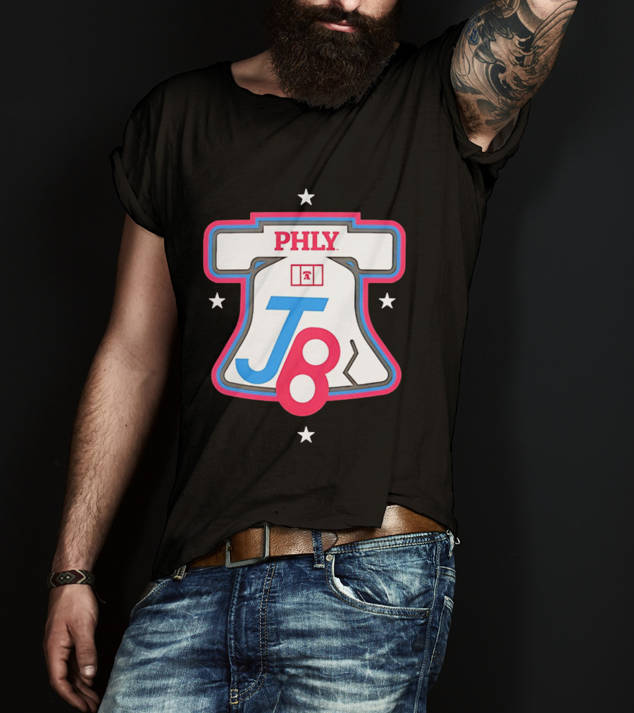 PHLY J8 Liberty Bell Stars Philadelphia Phillies T-Shirt