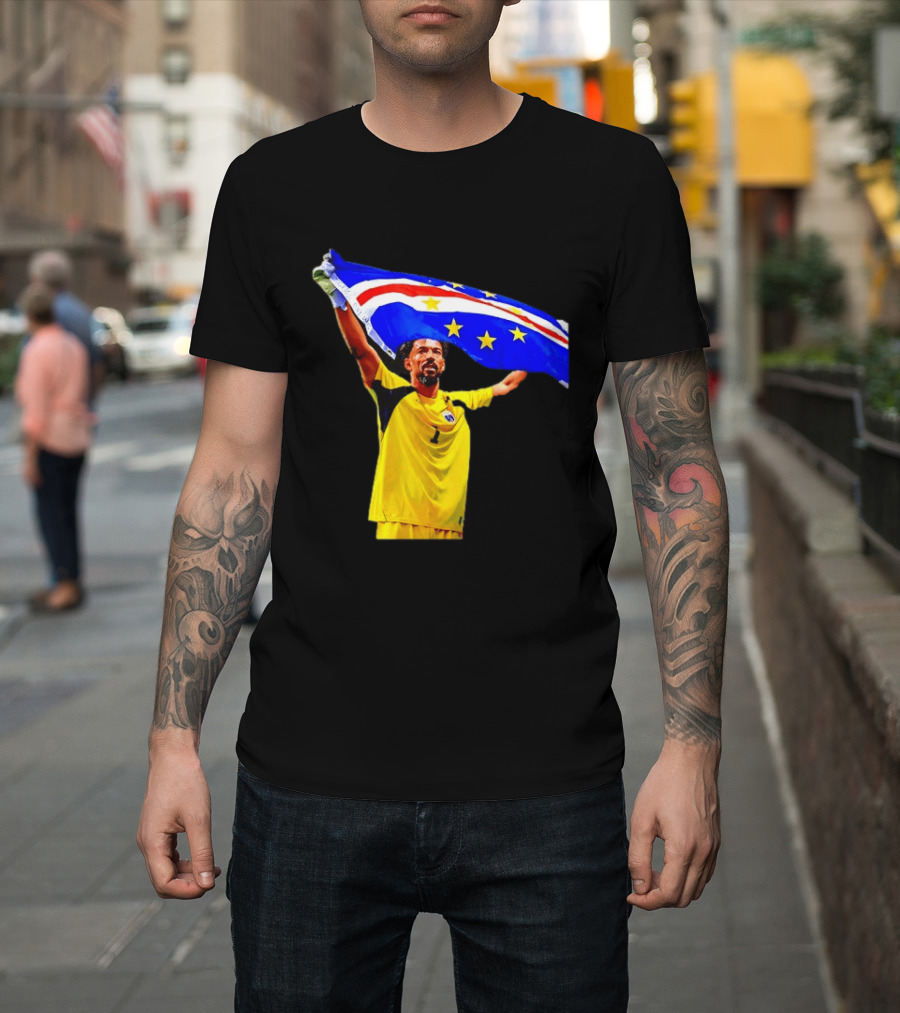 Vozinha Cape Verde Football Team Flag Celebration T-Shirt