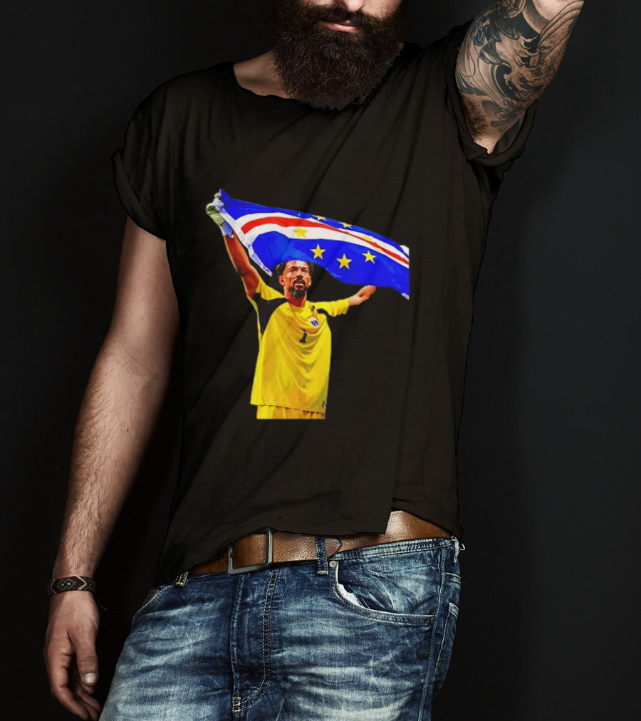 Vozinha Cape Verde Football Team Flag Celebration T-Shirt