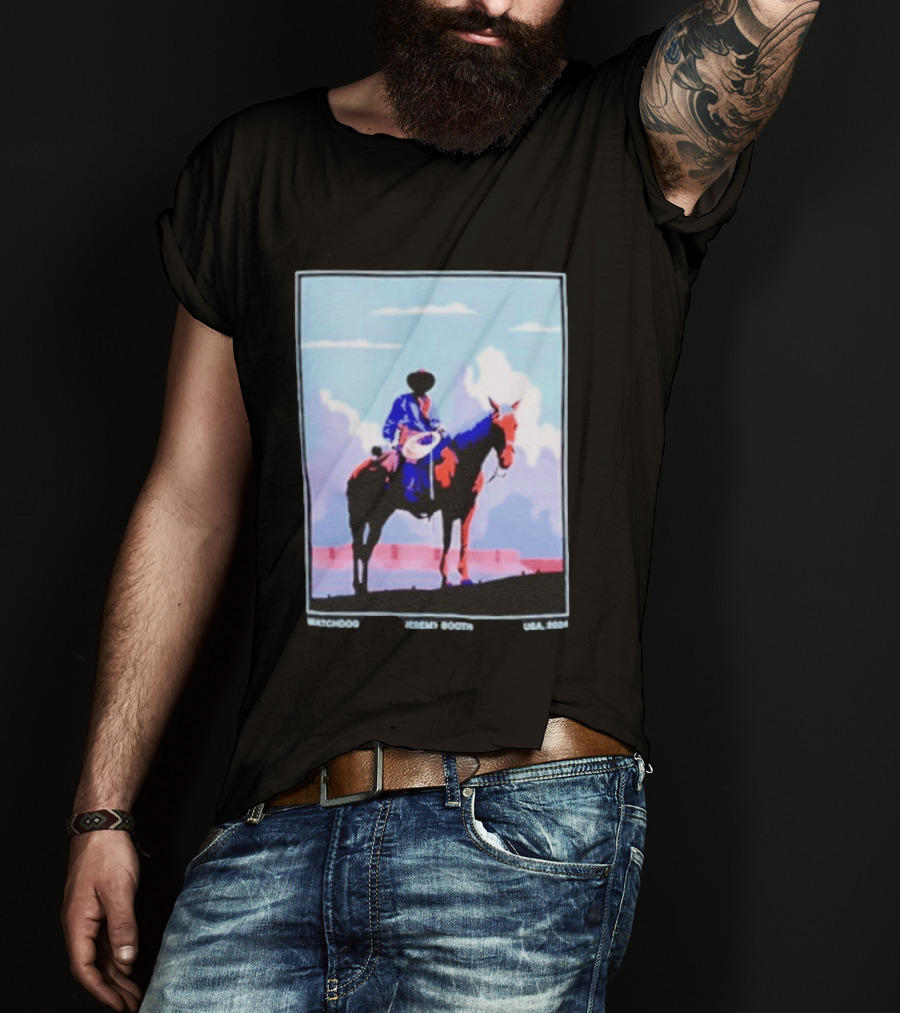 Dog Cowboy By Jeremy Booth USA 2024 T-Shirt