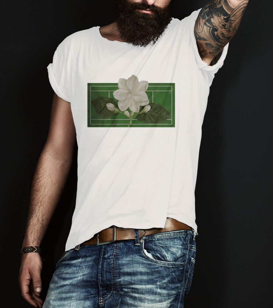 Alexandra Alex Eala Tennis Court Gardenia Floral T-Shirt