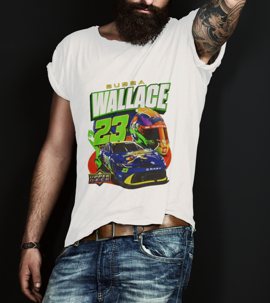 Bubba Wallace 23 Collect The Best Upper D.E.C.K Racing Helmet And Camry T-Shirt