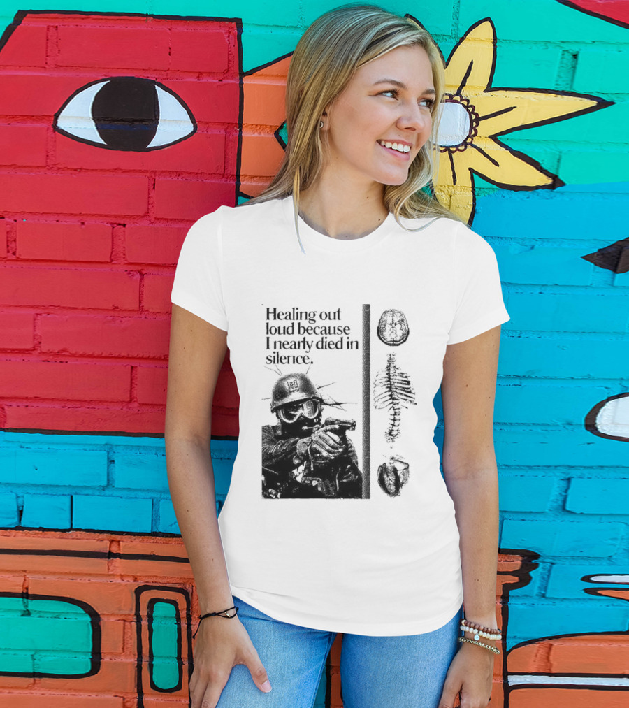Healing Out Loud Soldier Brain Anatomy Urban Silence T-Shirt