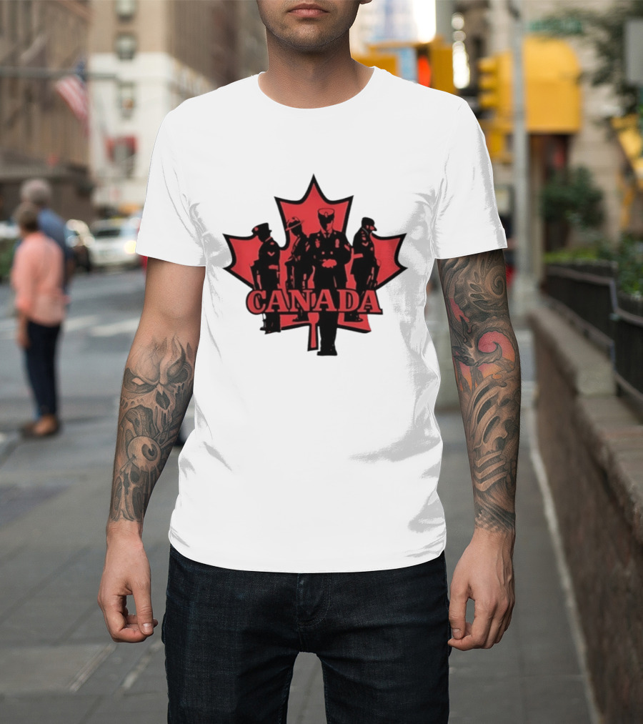 Canada Maple Leaf Uniformed Figures T-Shirt