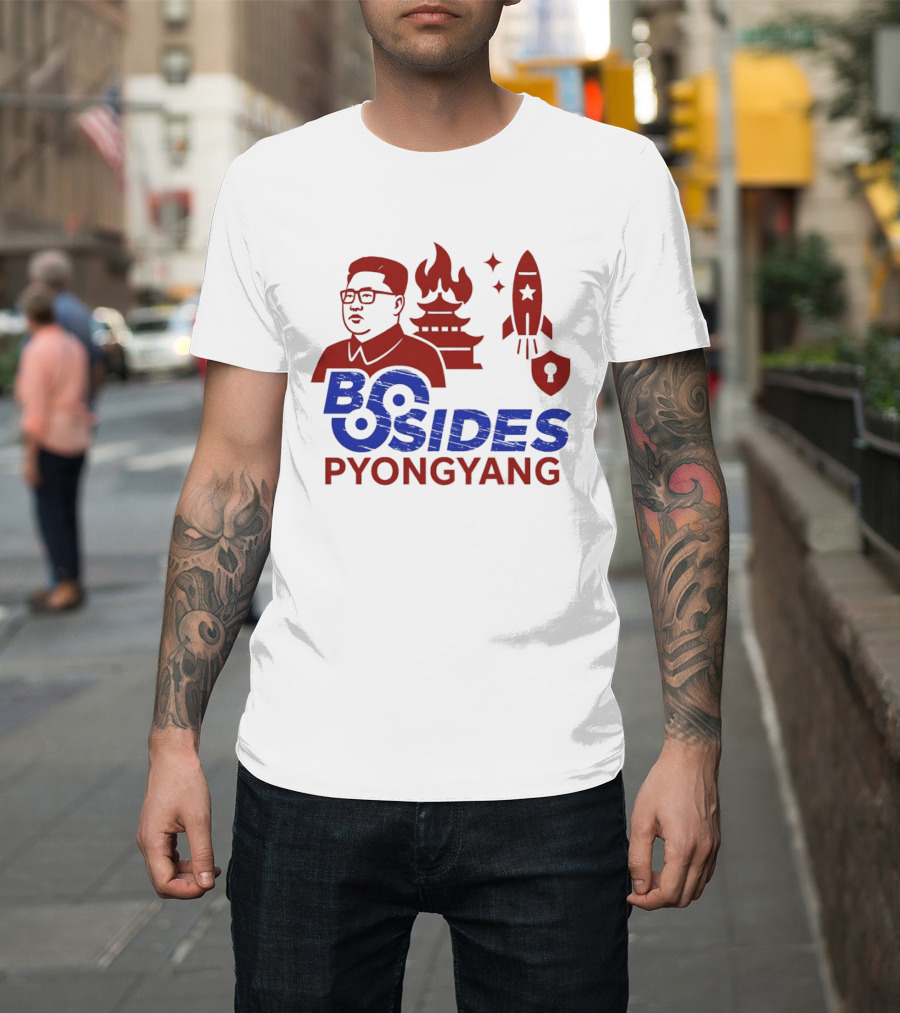 Kim Jong Un BSides Pyongyang Rocket Security Pagoda Shield Star T-Shirt