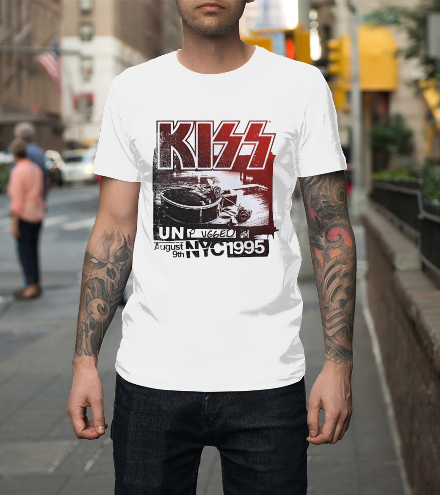 KISS Unplugged MTV August 9th 1995 NYC Guitar Roses T-Shirt