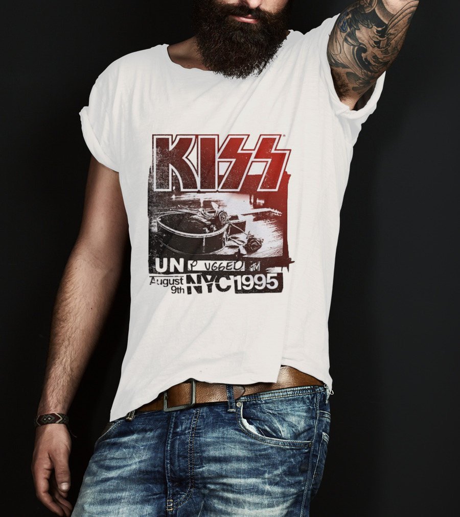KISS Unplugged MTV August 9th 1995 NYC Guitar Roses T-Shirt
