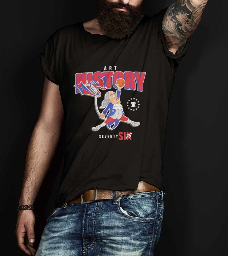 Ben Frankjumpman Art History Seventy Sixers T-Shirt