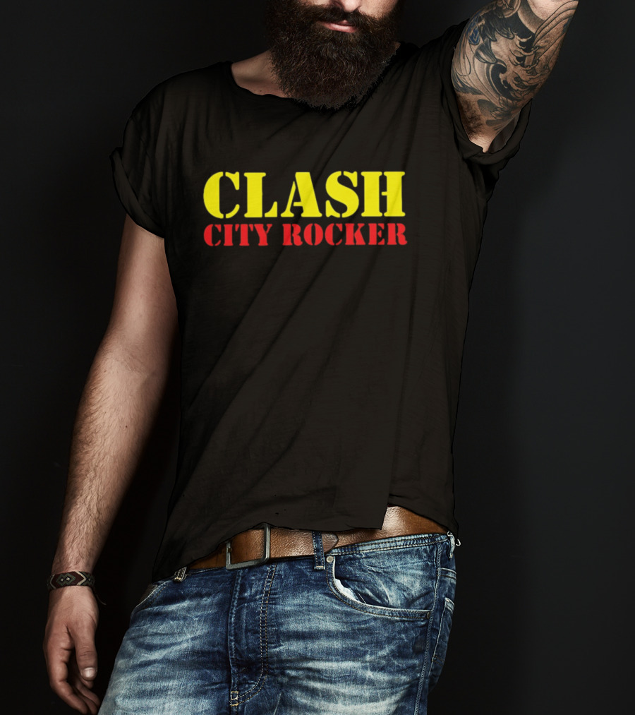 CLASH CITY ROCKER Vibrant Yellow And Red T-Shirt