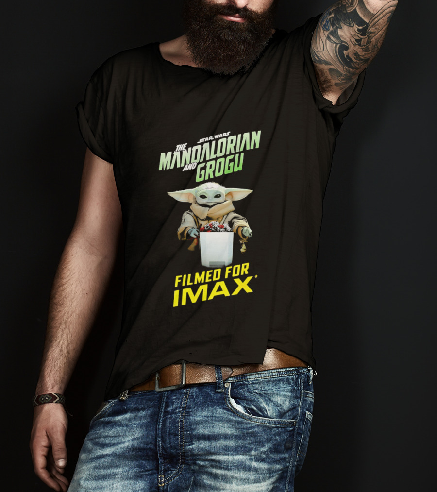 The Mandalorian And Grogu Filmed For IMAX Bucket Scene T-Shirt