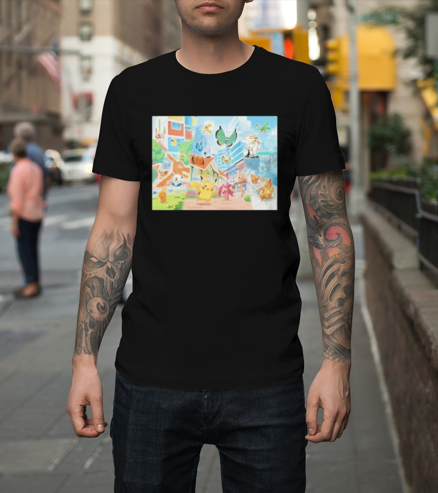 Pokémon Center Singapore July 2026 Pikachu Charizard Celebi Rowlet Oricorio Wingull T-Shirt
