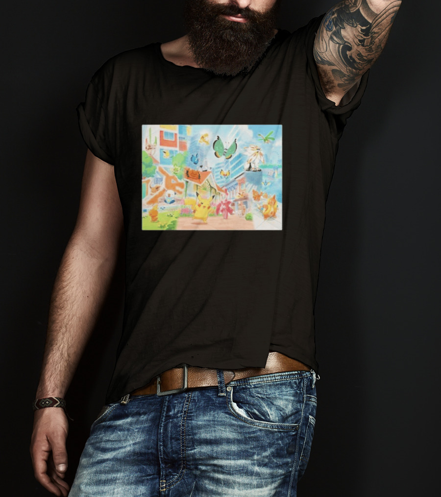 Pokémon Center Singapore July 2026 Pikachu Charizard Celebi Rowlet Oricorio Wingull T-Shirt