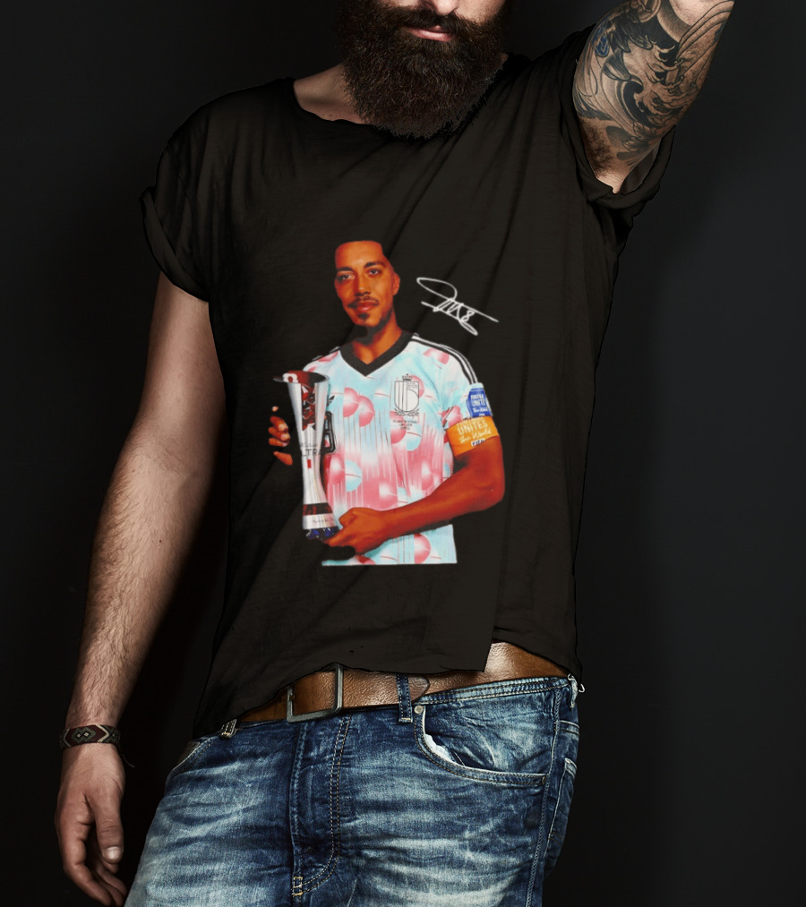 Youri Tielemans Belgium Football Unites The World Trophy Winning Moment T-Shirt