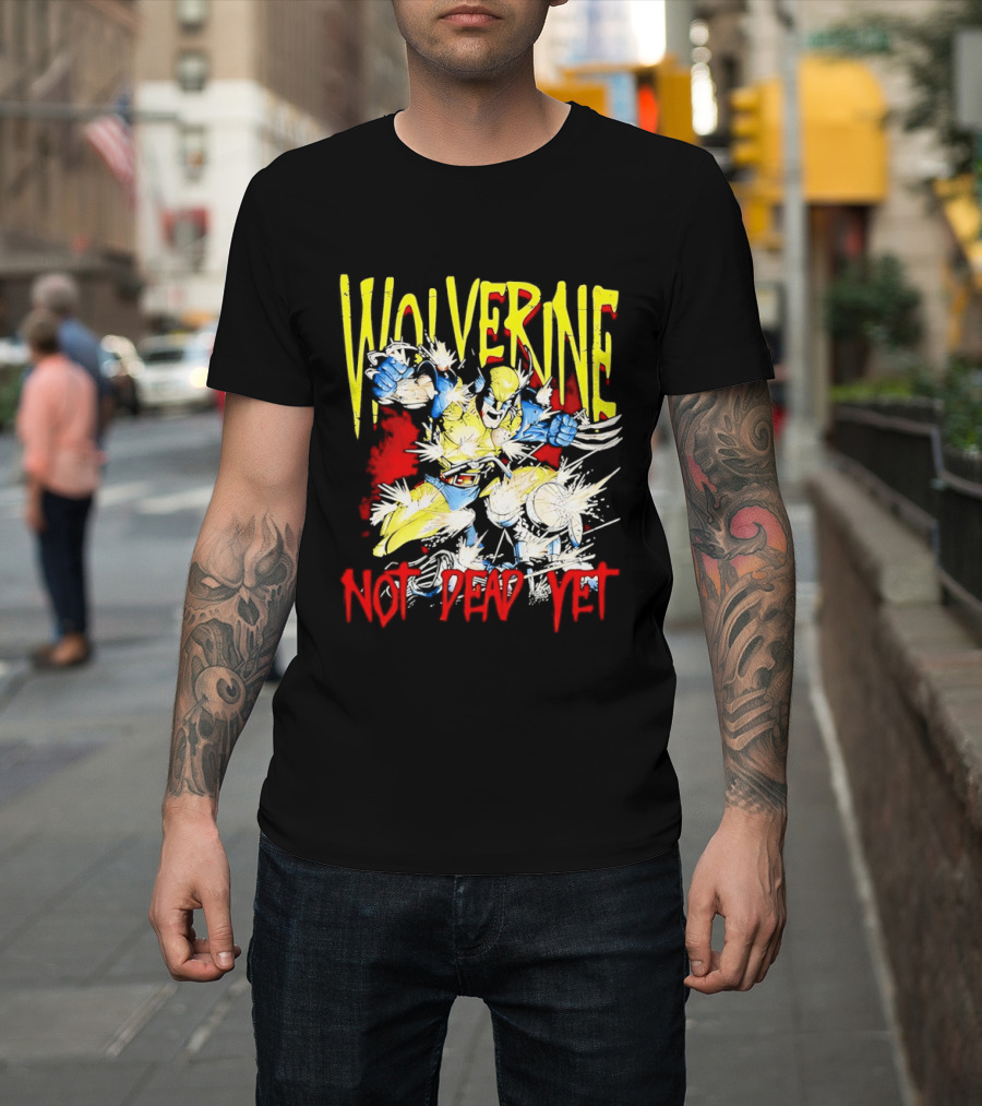 Wolverine Marvel Comics Not Dead Yet Bold Color T-Shirt