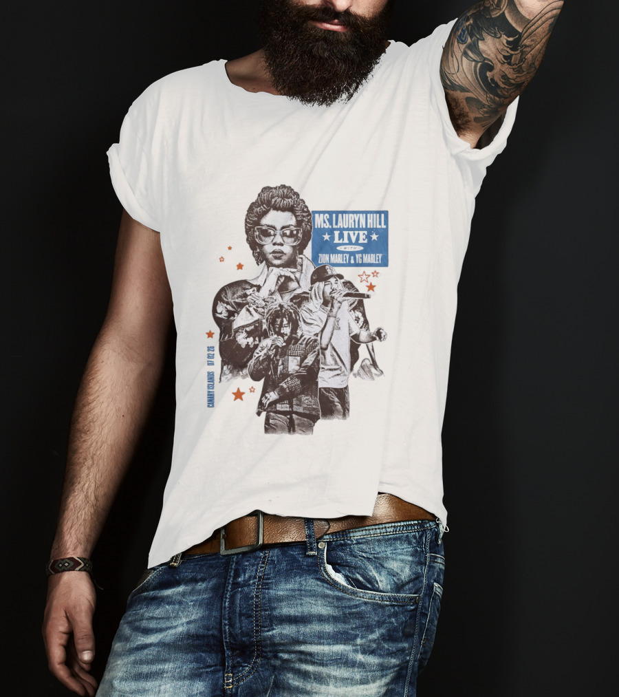 Ms Lauryn Hill Live Zion Marley YG Marley Canary Islands February 2026 T-Shirt