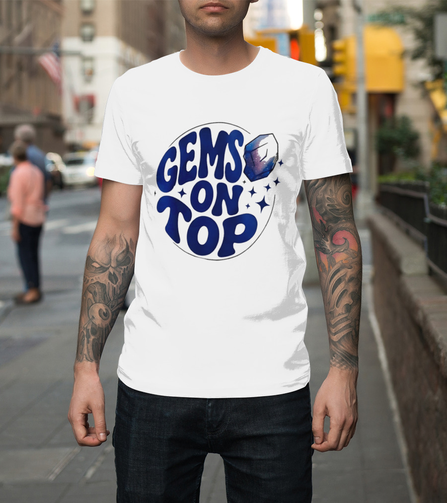 Gems On Top Crystal Stars And Galaxy T-Shirt