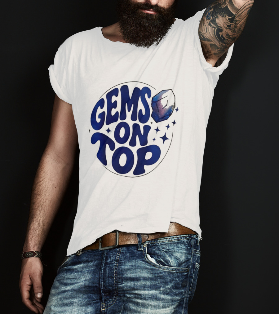 Gems On Top Crystal Stars And Galaxy T-Shirt