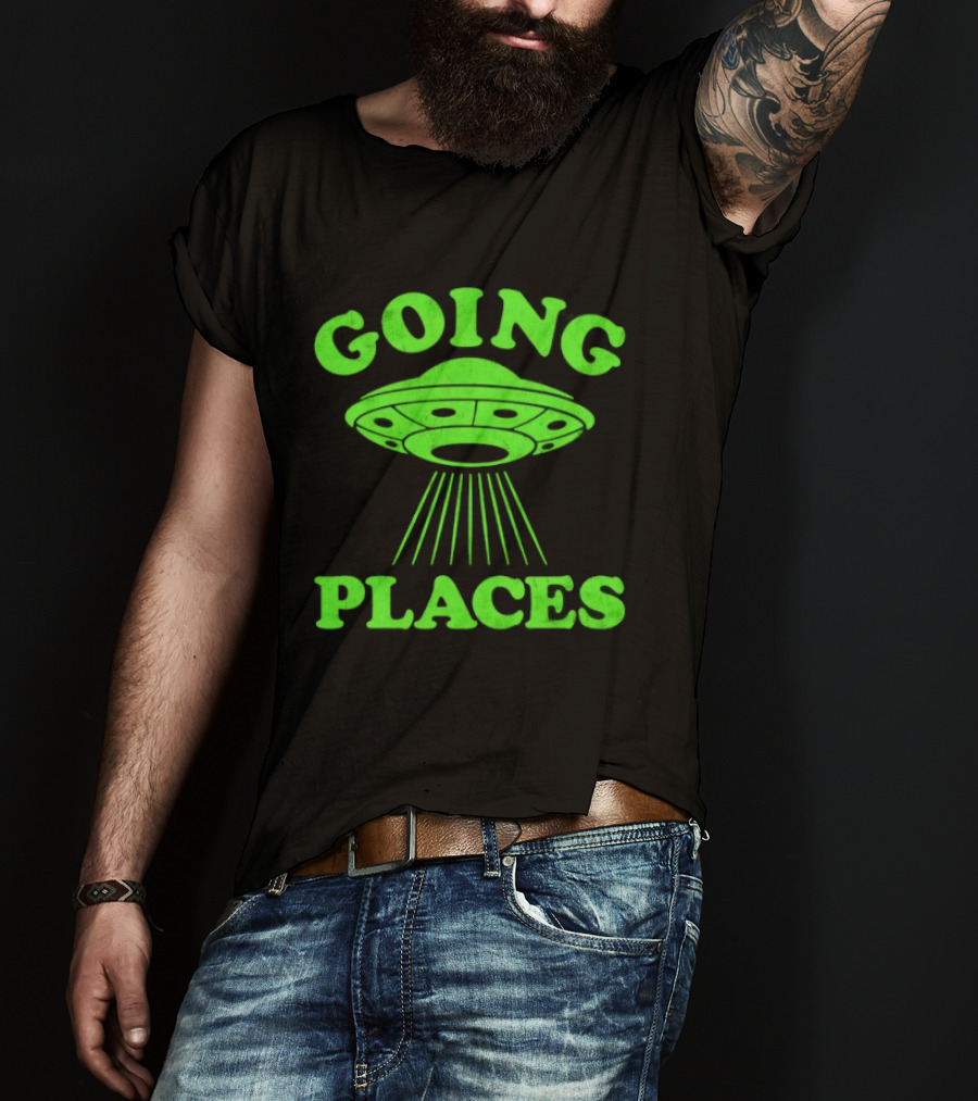 Going Places UFO Alien Outer Space Flying Saucer T-Shirt