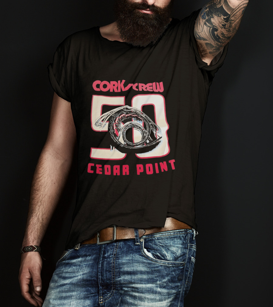 Corkscrew 50 Cedar Point Roller Anniversary T-Shirt