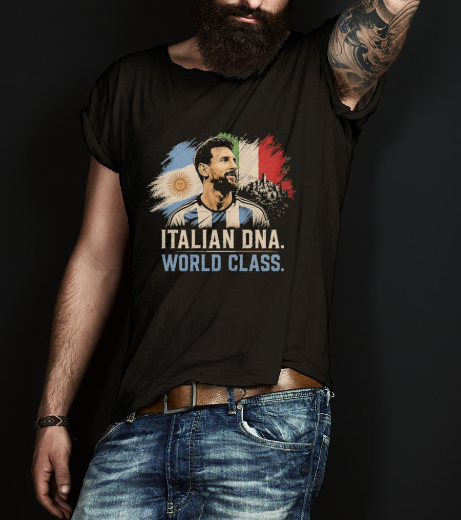 Italian DNA World Class Argentina Flag Soccer Player T-Shirt