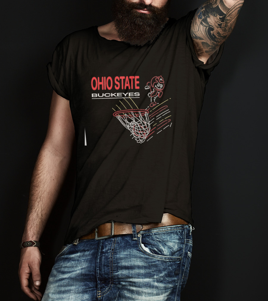 Ohio State Buckeyes Brutus The Buckeye Dunking Basketball NCAA Sports T-Shirt