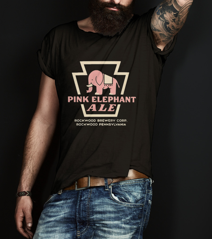 Rockwood Pennsylvania Pink Elephant Ale Rockwood Brewery Corp T-Shirt