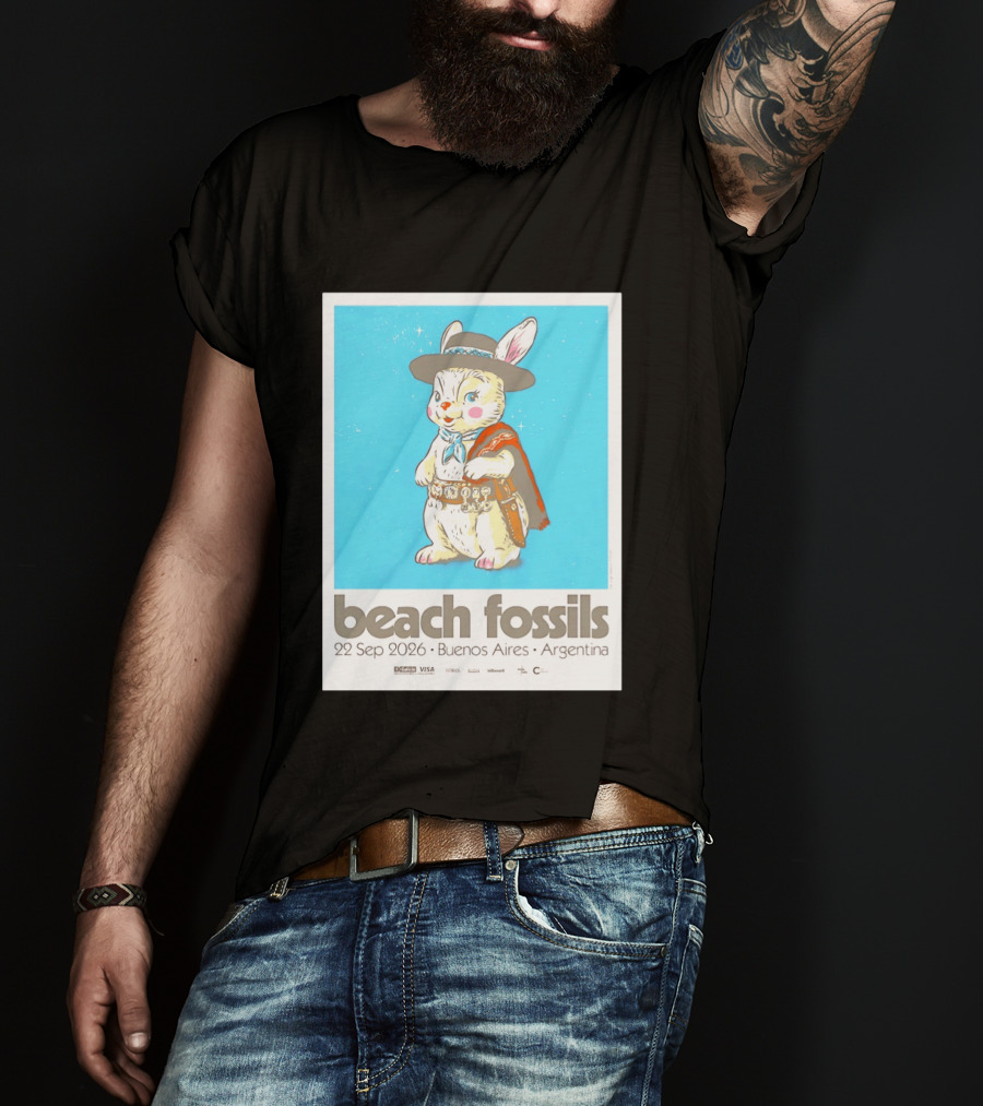 Beach Fossils 22 Sep 2026 Rabbit Poncho Buenos Aires Argentina T-Shirt