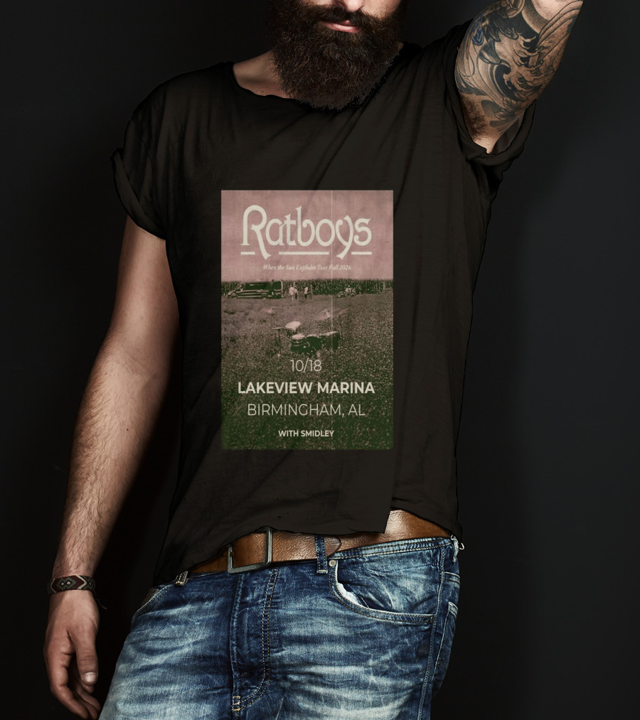 Ratboys When The Sun Explodes Tour Lakeview Marina Birmingham AL 10 18 2026 With Smidley T-Shirt