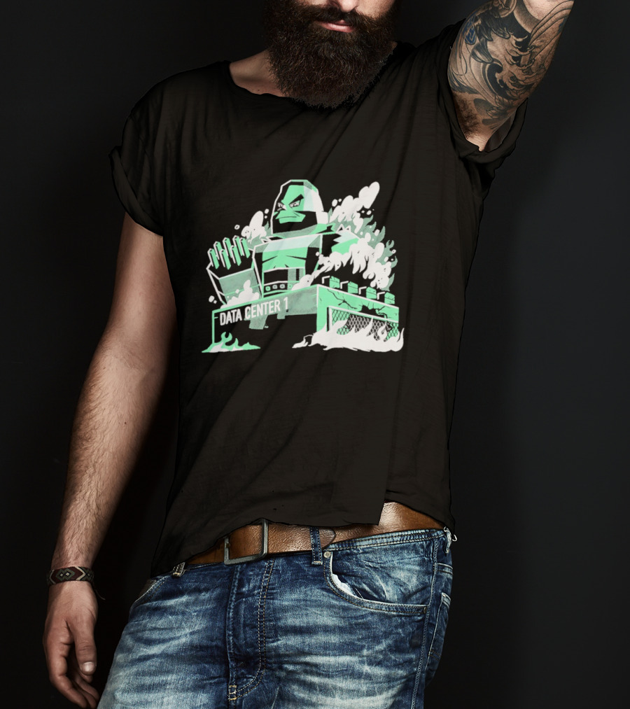 Data Center 1 Final Fantasy Avalanche AI Block Robot T-Shirt